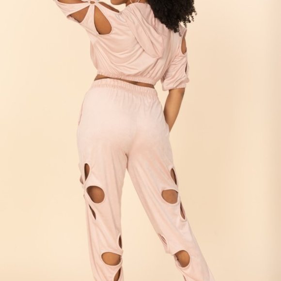 Hoodie Flower Cut-Out Set - Picture 10 of 11